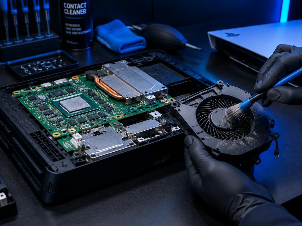 Console fan & dust cleaning